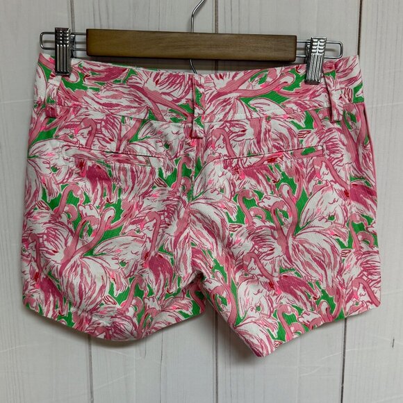 Lilly Pulitzer Callahan Shorts – Tropical Coastal Flamingos – Size 000 – EUC - Picture 2 of 12